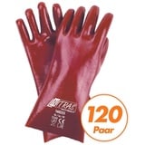 Nitras Nitril-Handschuhe PVC-Handschuhe 160235 Chemikalienhandschuhe 35cm 120Paar (Spar-Set) rot