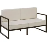 Tectake Garten-Loungesofa, Dicke des Sitzpolsters 14 cm, - Bunt