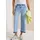 Cecil 7/8 Wide Leg Jeans, im Loose Fit Light Blue random bleached), 30, - 30W / 26L