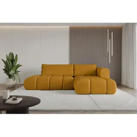 altdecor Ecksofa Cord 2-Sitzer Senfgelb