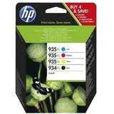 HP 934XL schwarz + 935XL CMY X4E14AE
