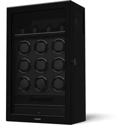 SecureTouch Uhrenbeweger   9+4 Uhren   Mabuchi Motor   Klavierlack   41 Modi   Schloss   LEDs Schwarz