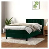 Lattenrost mit Matratze, Dunkelgrün, 90 x 190 cm, Plattformbett mit Lattenhalter, einfache Montage, für Schlafzimmer, Erwachsene