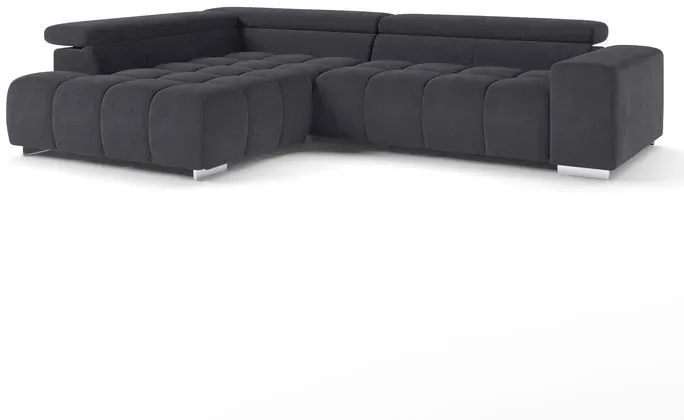 COTTA Ecksofa Orion Stoff Black / Dark Grey