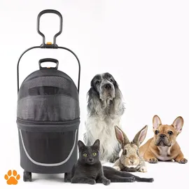 my duque Coco II Haustiertransportbox mit Rollen bis 8 kg Schwarz