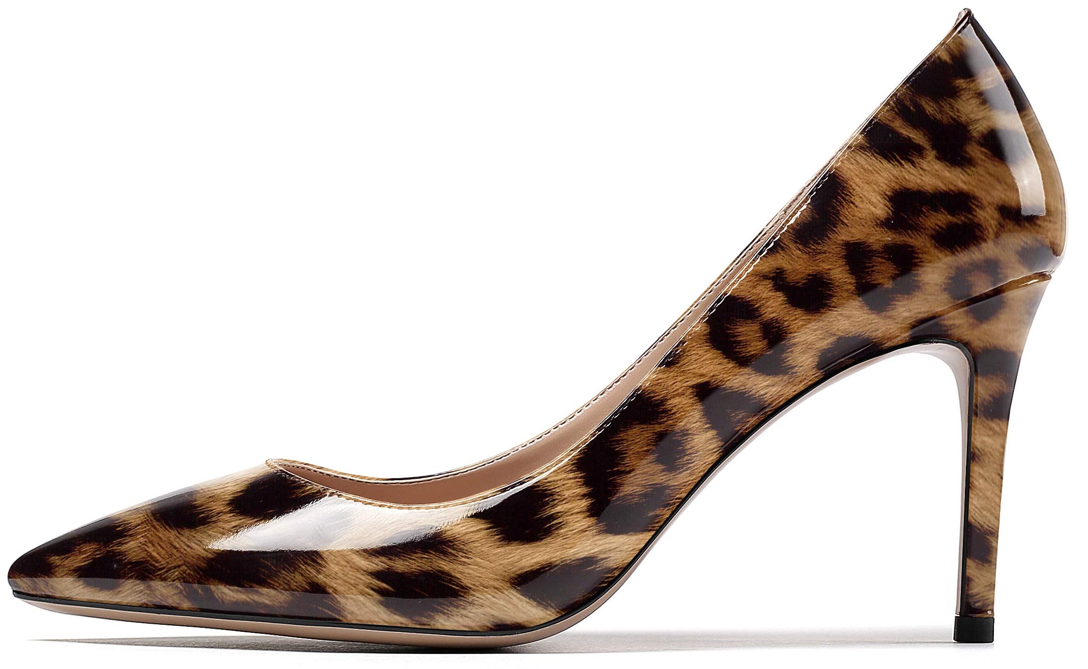 EDEFS Damen Animal Print Mehrfarbig Schuhe Spitze High Heels Kleid-Partei Leopard Pumps Größe EU42 - 42 EU
