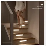 ibettertec LED Lichtleiste Nachtlicht, Wiederaufladbar Treppenlicht,Unterbauleiste Sensor Leuchte, LED fest integriert, Bewegungsmelder, LED Nachttischlampe, USB Wiederaufladbar Schranklicht und Treppenlicht, Schrankleuchten mit Bewegungsmelder, Kaltweiß, Warmweiß, Naturweiß, für Treppen, Küche, Wohnzimmer,usw. 40 cm