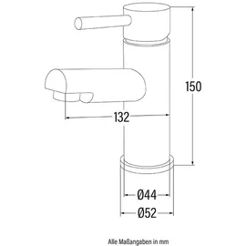 Home Deluxe Flowy Waschtischarmatur Schwarz