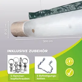 Bio Green BioGreen Energiesparschlauch für Gewächshauslüfter "Arizona" | 300 cm | inklusive Befestigungsmaterial