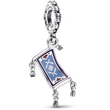 PANDORA Disney Aladdin Fliegender Teppich Charm-Anhänger aus Sterling-Silber, x Disney Collection, kompatibel Moments Armbändern, 792346C01