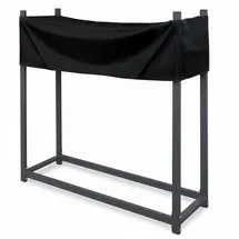 V2Aox Kaminholzregal Metall 120 x 120 cm Anthrazit