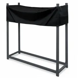 V2Aox Kaminholzregal Metall 120 x 120 cm Anthrazit