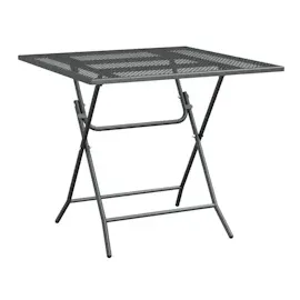 vidaXL Gartentisch 80x80x72 cm Streckmetall Anthrazit