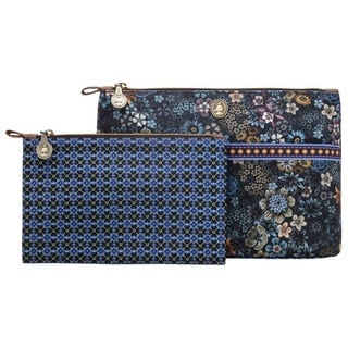 Pip Studio Cosmetic Bag Combi Tutti i Fiori Blue 26x18x7.5cm/22x13x1cm