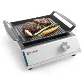 HENDI Grillplatte 39 x 26 cm Aluminium schwarz