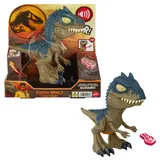 Mattel Jurassic World: Die Chaostheorie Netflix - Chomp Chomp“ Gigantisches Gebrüll Allosaurus Dinosaurier-Spielzeug mit Geräusch und dehnbaren Sehnen am Kiefer, zunehmenden Brüllstufen, HVB45