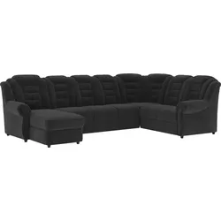 Wohnlandschaft HOME AFFAIRE "Boston U-Form", schwarz, B:333cm H:102cm T:216cm, 100% Polyester, Sofas, Gemütliche Wohnlandschaft mit hoher Rückenlehne in klassischem Design