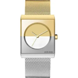 Jacob Jensen Damen Analog Quarz Uhr mit Edelstahl Armband JJ526