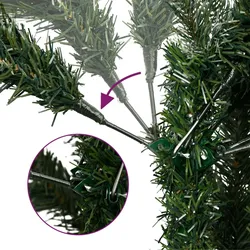 vidaXL Künstlicher Weihnachtsbaum Klappbar mit Zapfen & Beeren 150 cm