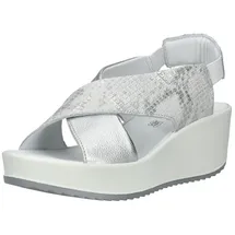 IGI&Co Keilsandalette Damen Silber/Weiß 39
