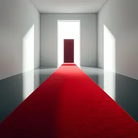 Boland Roter Teppich Partydekoration VIP 450x60cm Glitter Glamour - Rot