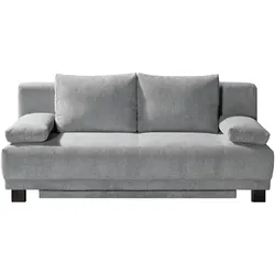 Schlafsofa aus Cord Luna , grau , Maße (cm): B: 200 H: 89 T: 96