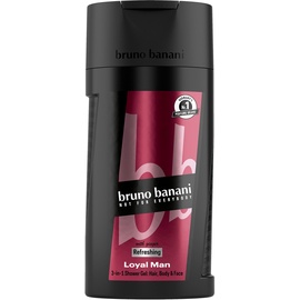bruno banani Loyal Man Showergel, 3-in-1 Duschgel für Körper, Haar und Gesicht, mit stilvollem Herrenduft, 250 ml