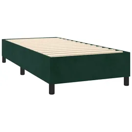 vidaXL Boxspringbett 90 x 190 cm Dunkelgrün