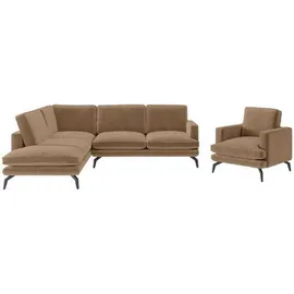 Livetastic Sitzgarnitur, Metall, Füllung: Daunen, Silikon, 250x202 cm, Made in EU, Wohnzimmer, Sofas & Couches, Sitzgarnituren