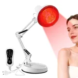 MIUUIPI Rotlichtlampe Wärmelampe 100W Infrarotlampe Infrarotlicht-Tragbarer Heimgebrauch mit Infrarotlicht Rotlicht Infrarotlichtlampe Wärmestrahler Temperatur einstellbar mit Timer
