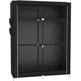 HUOLE Kleiderschrank Faltschrank Wäscheschrank Schrank Kleidung Speicherorganisator Canvas -108 * 45 * 170cm-schwarz