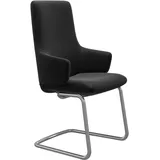 Stressless® Polsterstuhl Laurel, High Back mit Armlehne, Größe L, mit Beinen aus Stahl in Chrom schwarz