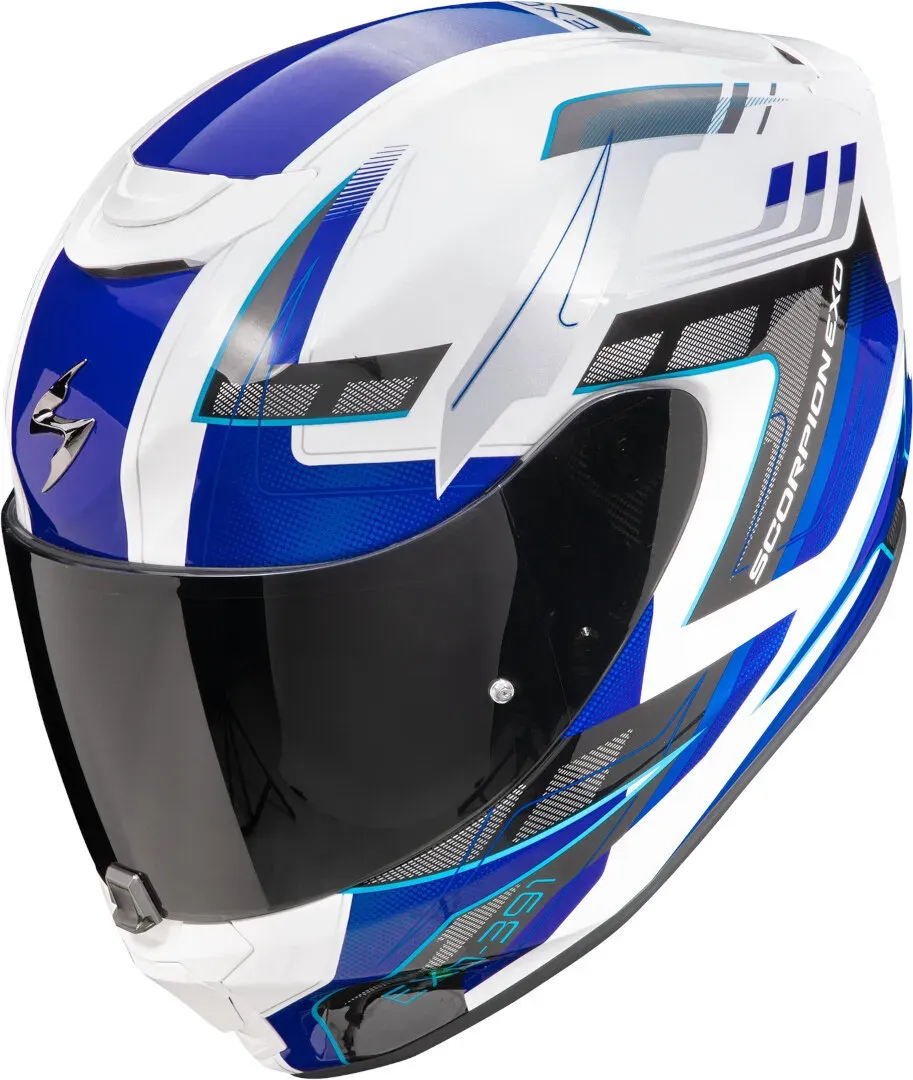 Scorpion EXO-391 Captor Helm, wit-blauw, XS Voorman