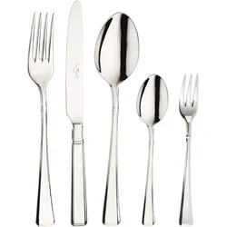 Besteck-Set PINTINOX "Leonardo", silber (edelstahlfarben), 30 tlg., Edelstahl 18/10, Essbesteck-Sets