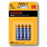 Kodak Pila Alcalina Max LR03 BL4 AAA