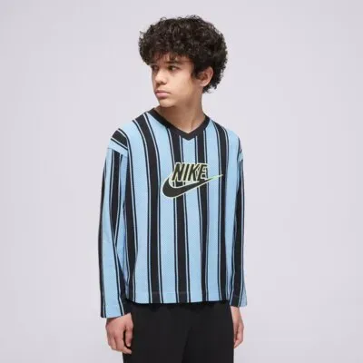 NIKE T-SHIRT MESH JERSEY LS G - Blau - 158-170