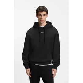 Hugo Kapuzensweatshirt "Dapo", Herren, Gr. XL, schwarz001, Sweatware, Obermaterial: 100% Baumwolle, unifarben, relaxed fit normal, Rundhals, Bündchen, Sweatshirts, Kapuze mit Kordelzug, Relaxed Fit, HUGO Logo