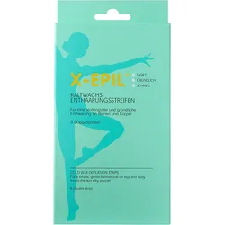 X-EPIL Kaltwachsstreifen Beine (Doppelstreifen), 8 Stück
