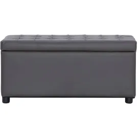 vidaXL Ottoman mit Stauraum 87,5 x 0 x 0 cm Grau Kunstleder