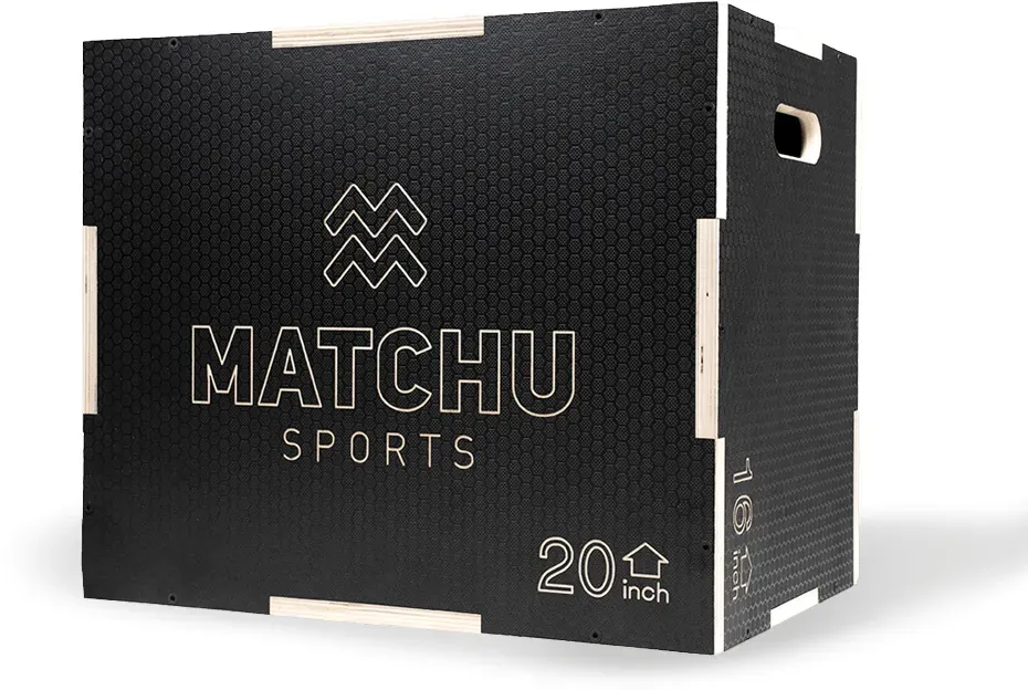 Matchu Sports Plyo Box 3in1 Klein - Schwarz - Holz