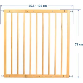 Reer Basic Schraubgitter, Holz, Stabiler Halt, Durchgangsbreite 65,5-106cm, 46977, Braun,