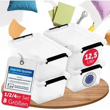 boxxivo Aufbewahrungsbox 29 x 17 x 39 cm 4-tlg. transparent