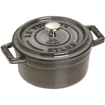 Staub Cocotte 10 cm rund grau