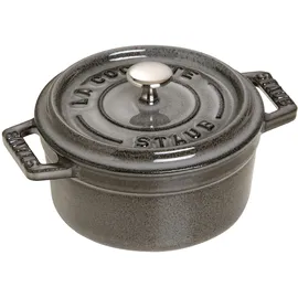 Staub Cocotte 10 cm rund grau