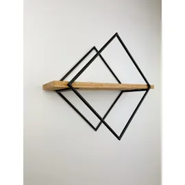 Andas Wandregal Aken 50 x 0 x 42 cm Schwarz