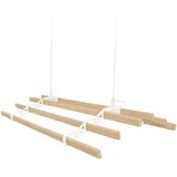 MonsterShop 6-Latten-Wäscheständer 1,5 m elfenbeinfarben