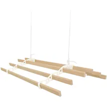 MonsterShop 6-Latten-Wäscheständer 1,5 m elfenbeinfarben