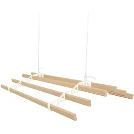 MonsterShop 6-Latten-Wäscheständer 1,5 m elfenbeinfarben