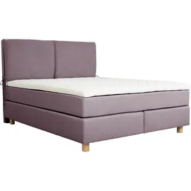 Home Affaire Boxspringbett »Nele« inkl. Topper im schlichtem Design rosa