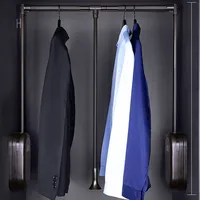 Kleiderlift für Schrankbreite Verstellbare Kleiderschranklift, Ausziehbare Kleiderstange für Kleiderbügel Hängend Garderobenstange, Tragkraft 20kg,890to1210mm
